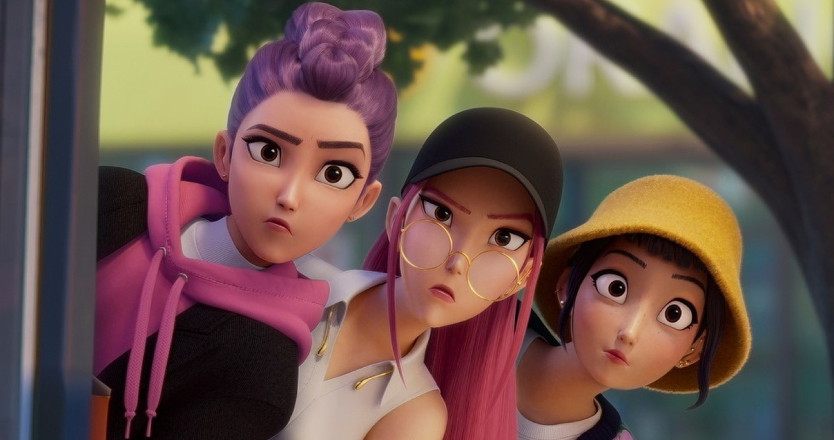 Кадр из мультфильма «Кей-поп-охотницы на демонов»