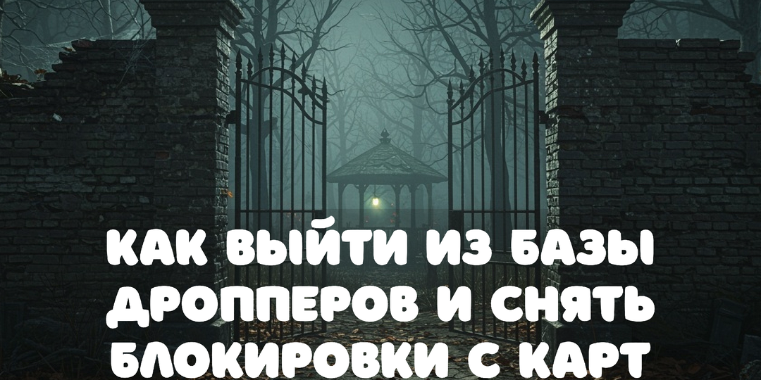 Как выйти из базы дропперов и снять блокировки с карт