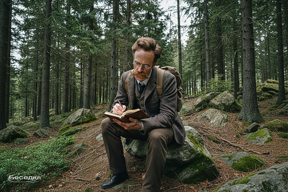 Ницше брал с собой записную книжку.