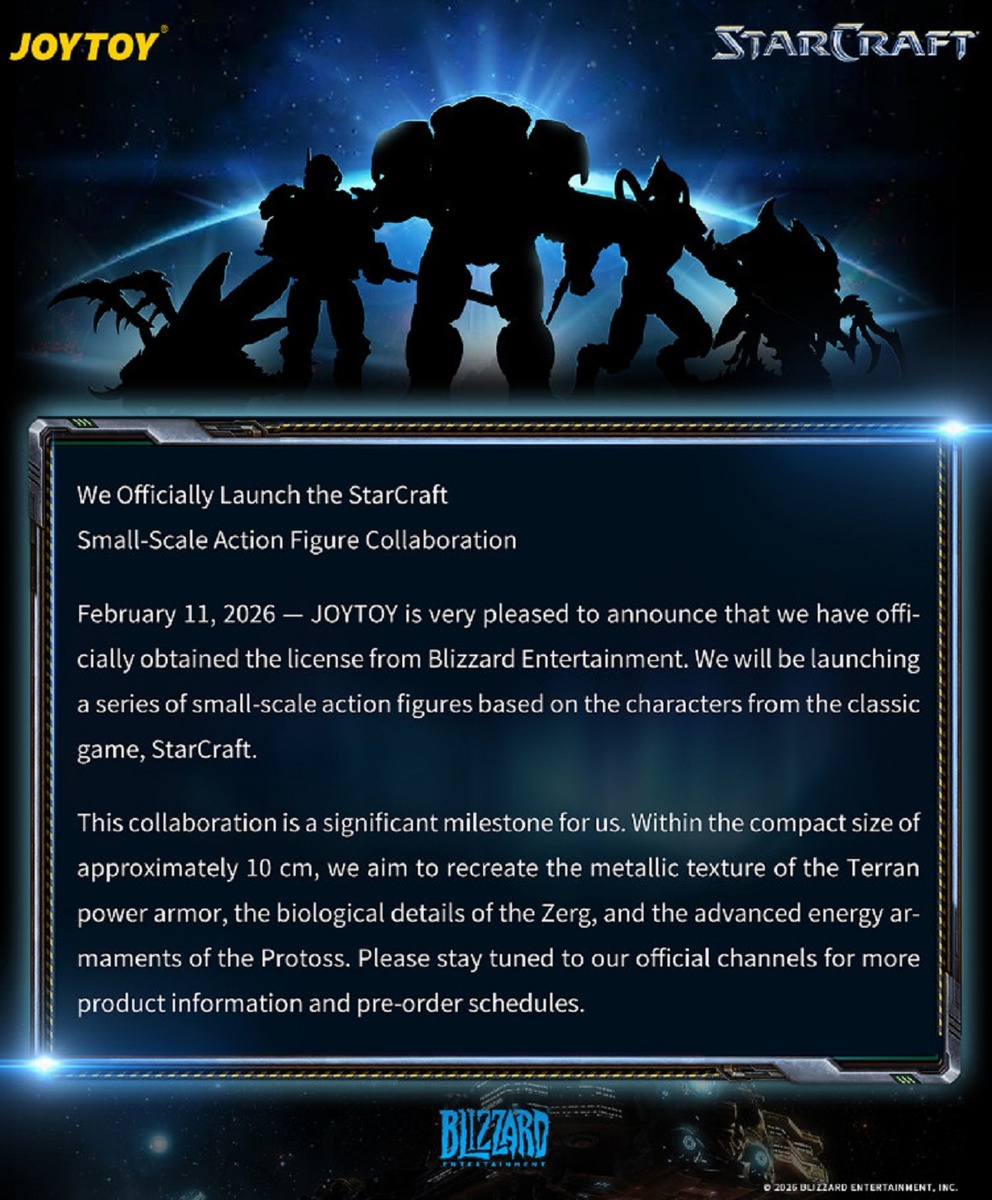 Анонс фигурок StarCraft. Источник: JoyToy