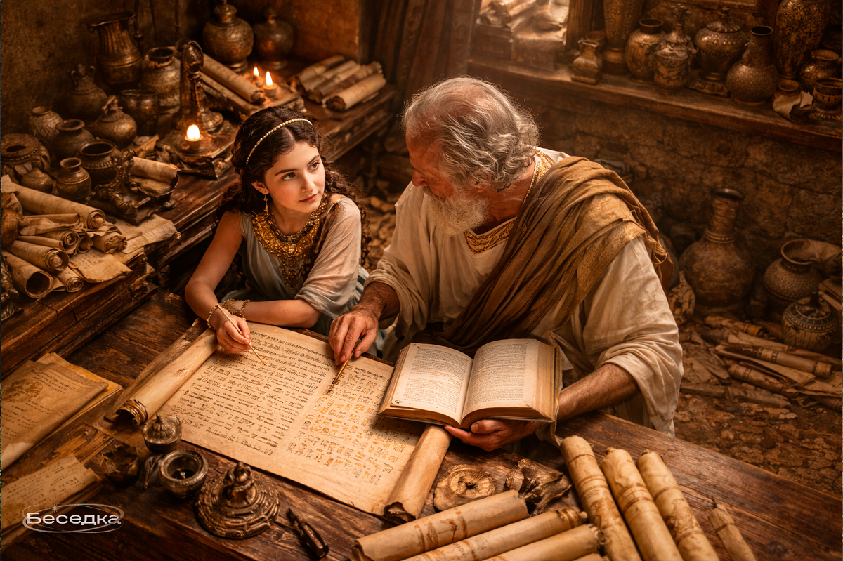 Клеопатра с детства воспитывалась во дворце и получила системное эллинистическое образование под руководством наставника Филострата.