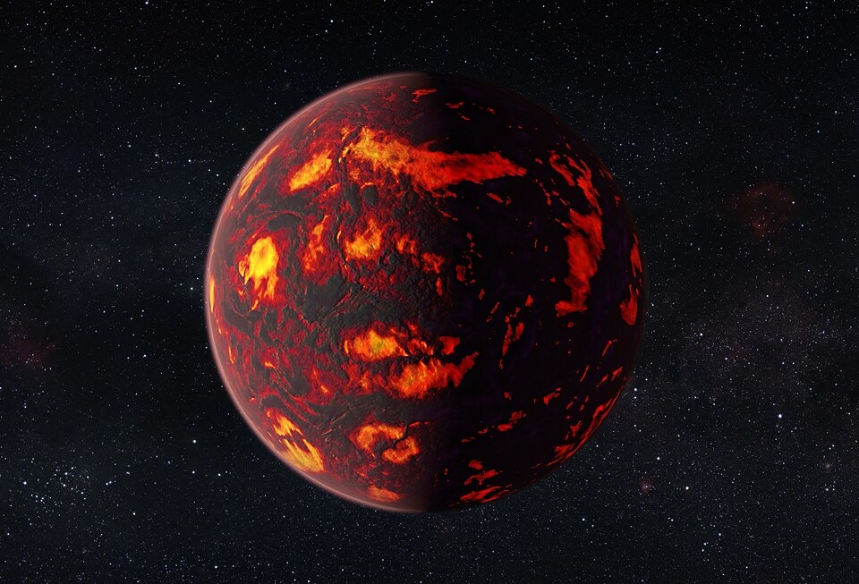 Иллюстрация экзопланеты 55 Cancri e. Источник: wikimedia