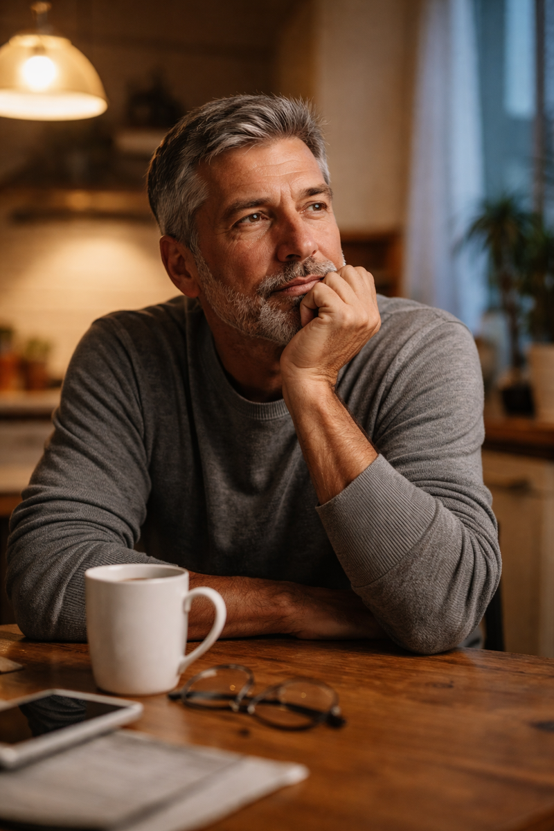 Недавно мы сидели на кухне.