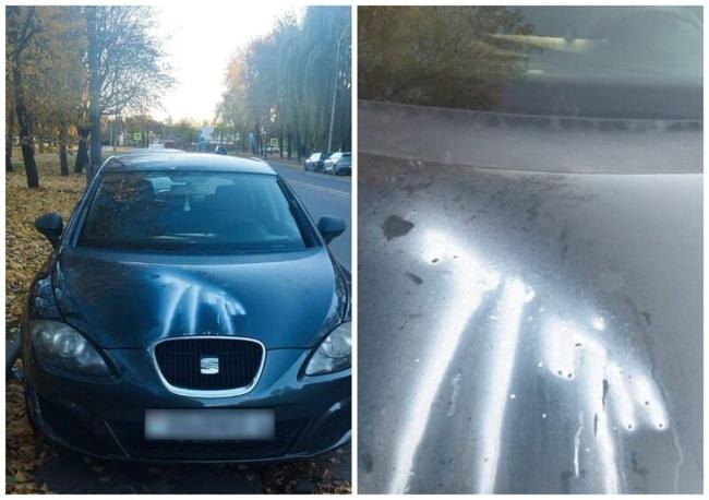 Чем болен хулиган, оставивший следы на этом Seat Leon?