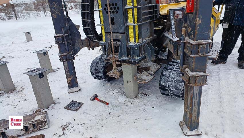 Сваебой, зимний монтаж. Феврать 2026 года