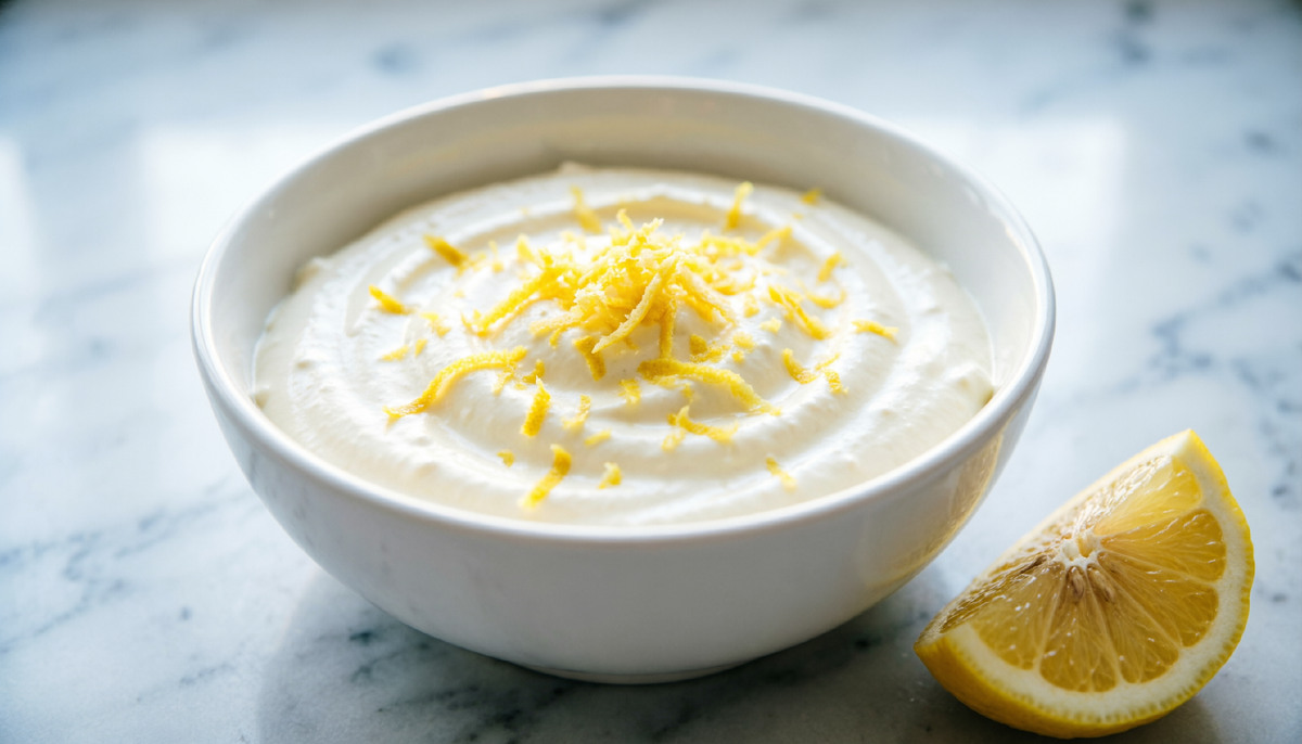 Творожный крем с цедрой лимона