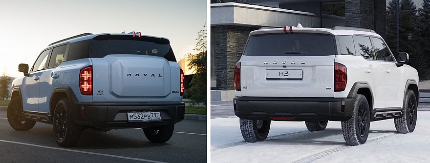    Слева — дореформенный Haval H3, справа — обновленный кроссовер