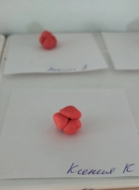 В саду стали использовать пластилин. Сегодня лепили рябинку