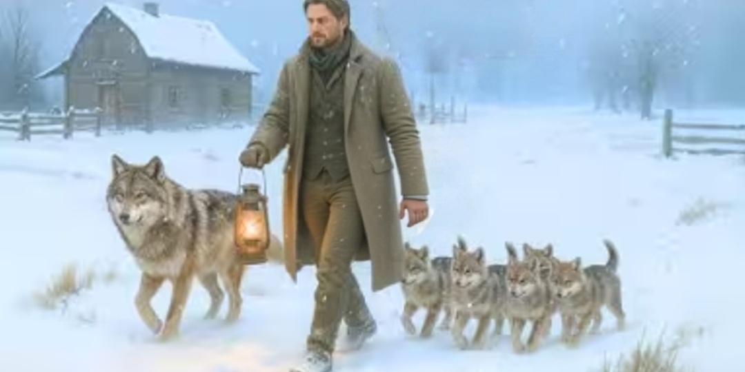 Егор спас волчицу с волчатами. А они отблагодарили его когда это было необходимо больше всего