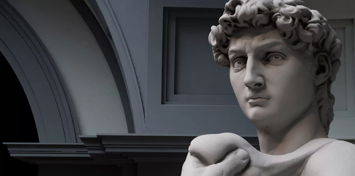 Давид -Микеланджело. Символ эпохи Возрождения и идеала белого мрамора (фото взято из открытых источников).