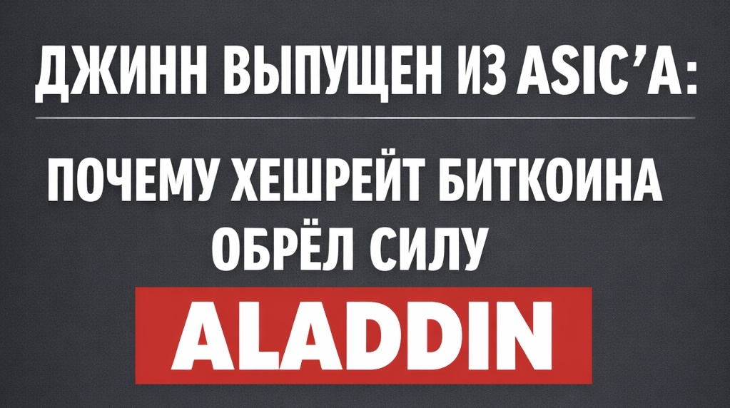 Джинн выпущен из ASIC’а: Почему хешрейт Биткоина обрёл силу ALADDIN