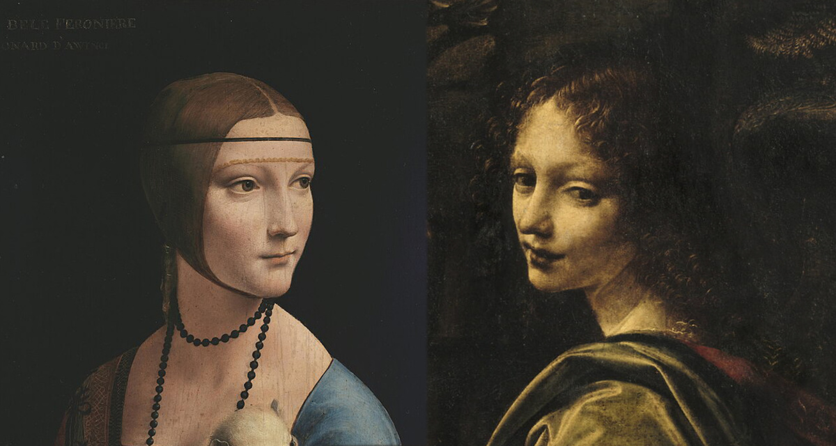 Рис. 3. Леонардо да Винчи. «Дама с горностаем» (фрагмент). 1489–1491 гг. Дерево, масло. 54 х 40 см. Музей Чарторыйских, Национальный музей, Краков
Рис. 4. Леонардо да Винчи. «Мадонна в скалах» (фрагмент). Ок. 1483–1494 гг. Холст, масло. 1,995 х 1,22 м. Лувр, Париж