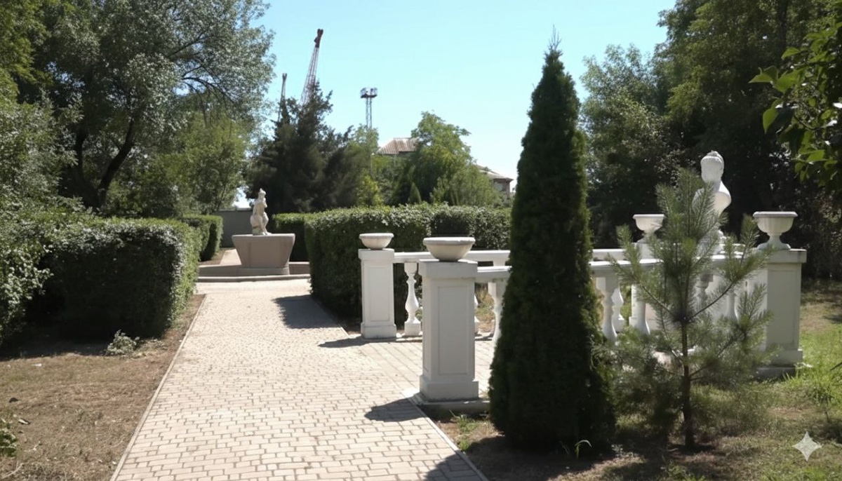 Сквер в Хорлах, заложенный при Софии Фальц-Фейн. Фото их открытых источников