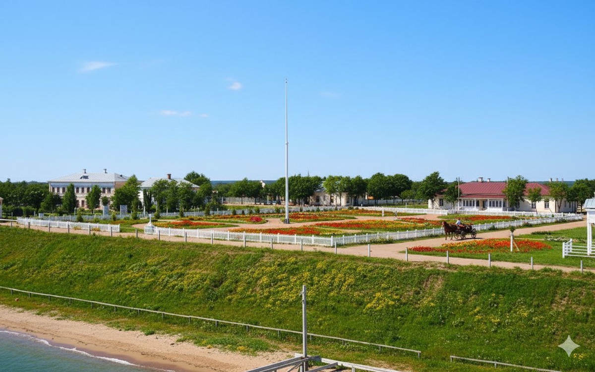 Набережная Порта Хорлы во времена Софии Фальц-Фейн. Источник: оригинальная открытка начала ХХ века.