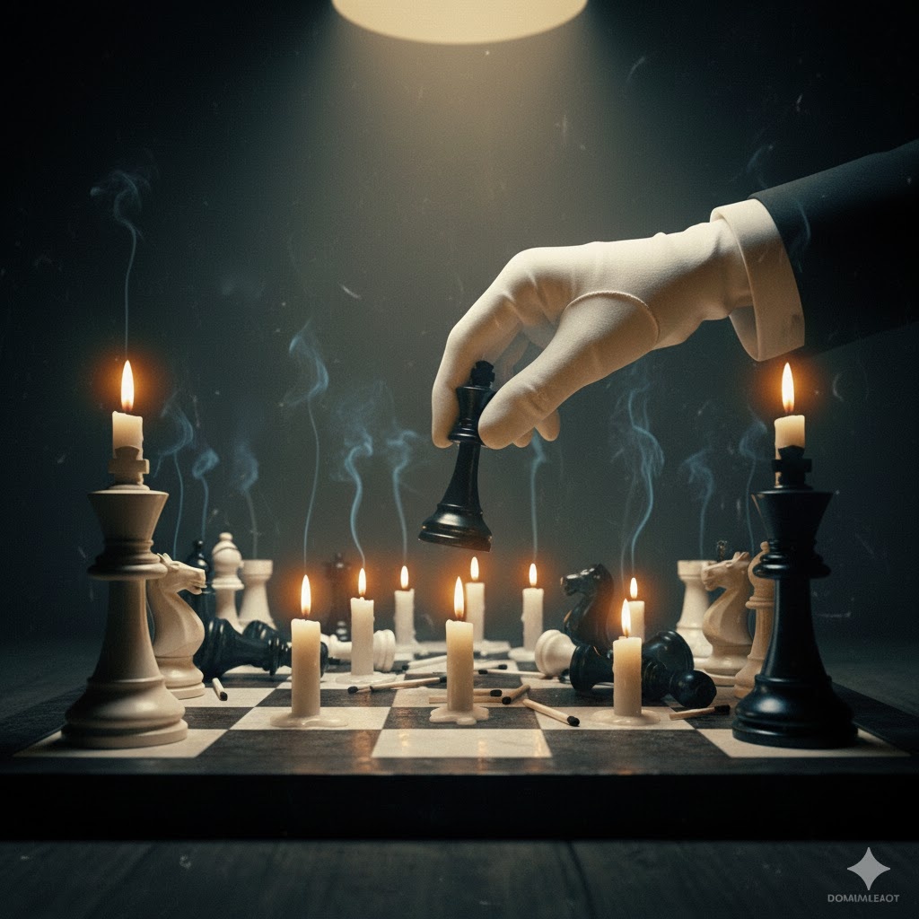 "Партия сгорающих свечей", иллюстрация создана сетью Джемини