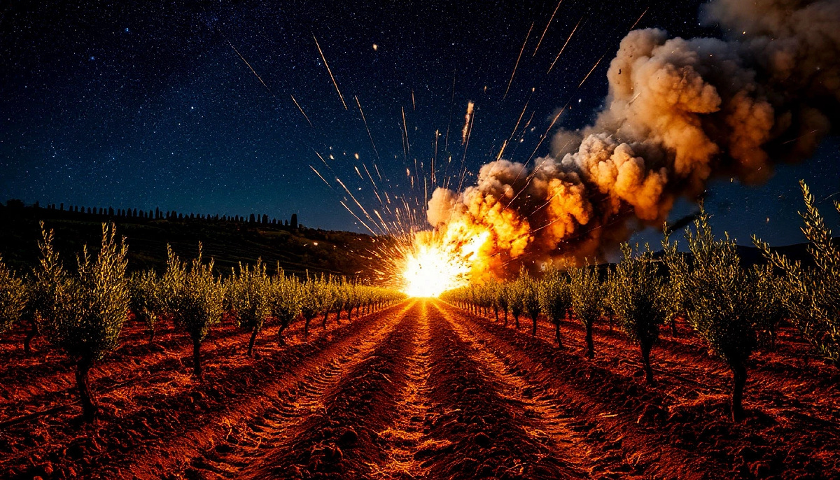 Альфонсо сообщил о ночном взрыве на плантации.