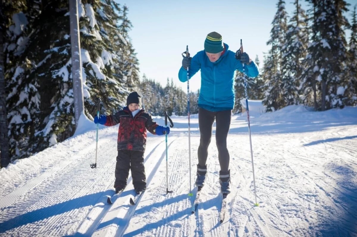    Лыжи способствуют хорошей вентиляции лёгких и профилактике ОРВИ.