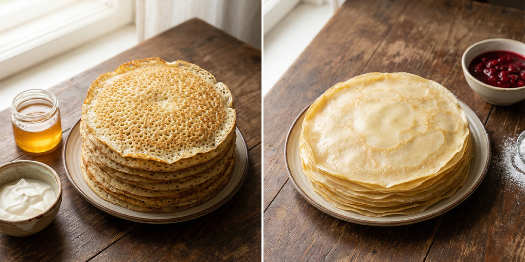 Сравнила дрожжевые и бездрожжевые блины — рассказываю, какие пышнее и проще в приготовлении