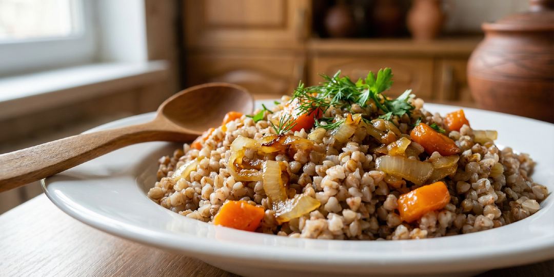 Попробуйте добавить в гречку жареный лук с морковью — простой гарнир станет вкуснее