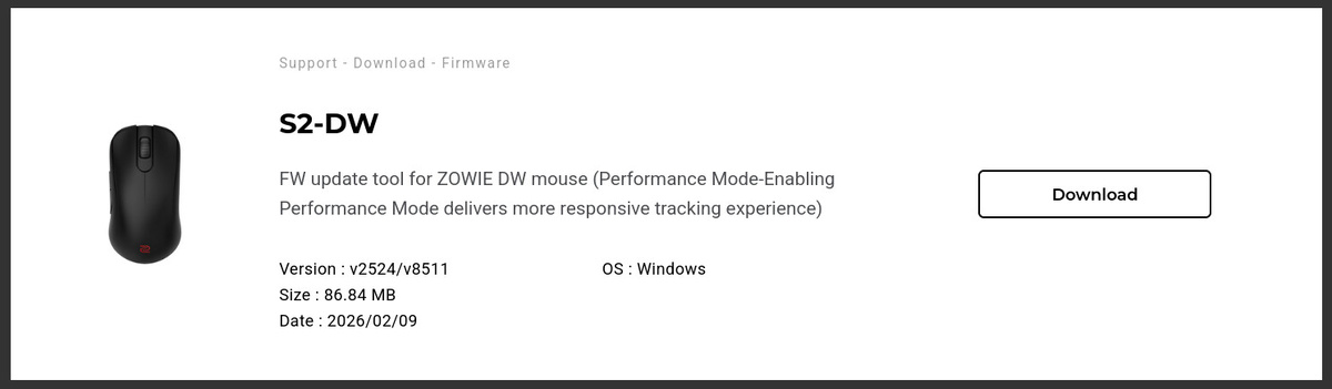 ZOWIE ZA13-DW Driver