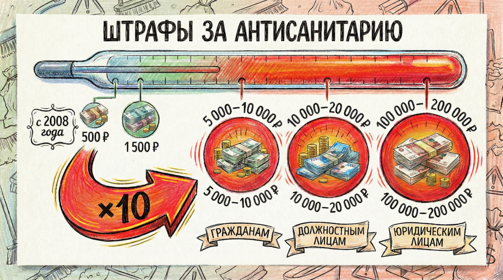    Размер штрафов не менялся с 2008 года. Госдума предлагает десятикратное увеличение — до 10 000 ₽ для граждан и до 200 000 ₽ для организаций
