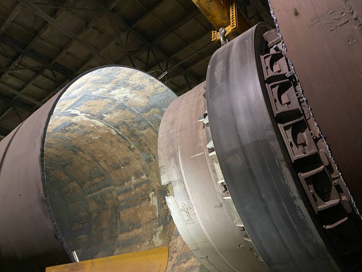 Демонтаж и установка бандажа вращающейся печи в Челябинске