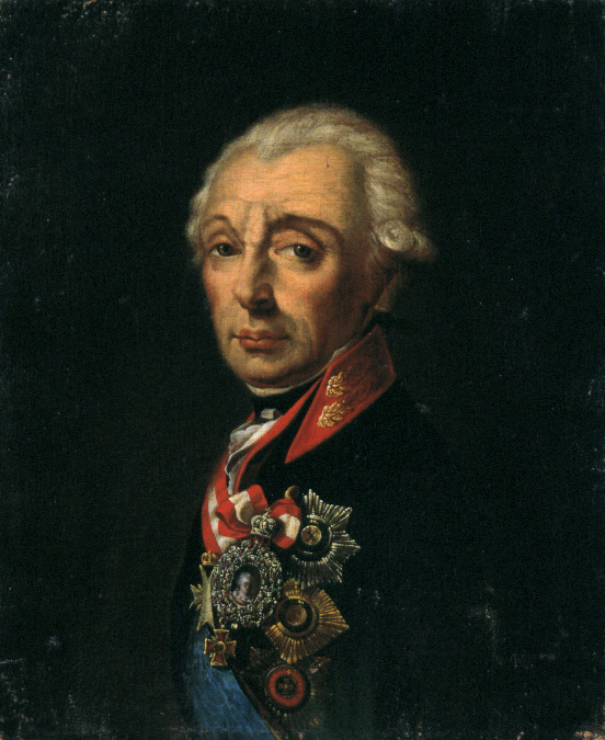    Неизвестный художник (тип Крейцингера). Портрет А.В. Суворова в преображенском мундире