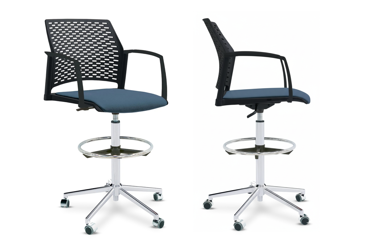 Диапазон регулировки высоты составляет 110 мм — этого достаточно, чтобы подобрать удобное положение для пользователей ростом от 160 до 190 см.