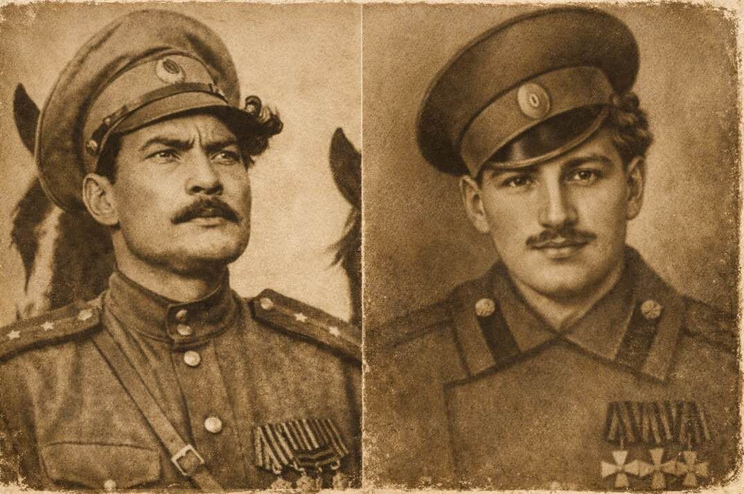 Прототип Григория Мелехова из "Тихого Дона" М. А. Шолохова - Харлампий Ермаков. Коллаж автора канала