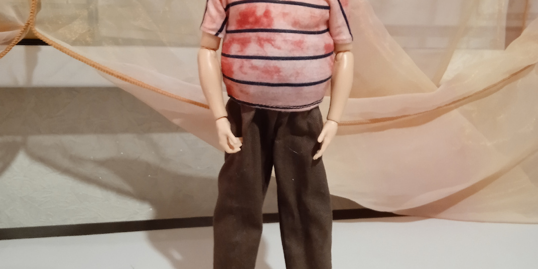 Шью для моего толстячка пальто, брюки и джемпер