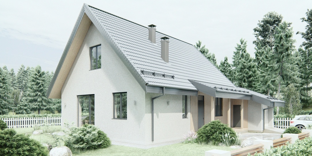 Проект одноэтажного дома "За березами ", 170 м2