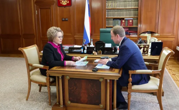 Валентина Матвиенко и Виктор Томенко. Фото: пресс-служба Губернатора Алтайского края