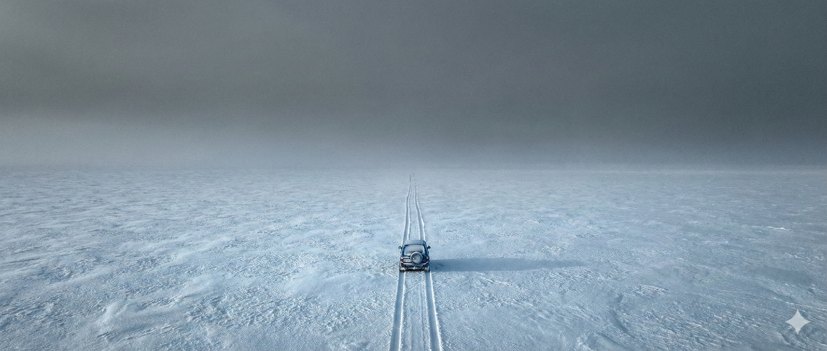 белая бескрайняя тундра