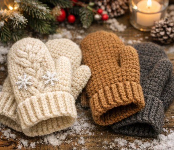 🧶🔥 Свяжите варежки крючком своими руками и забудьте о холоде🧊❄️