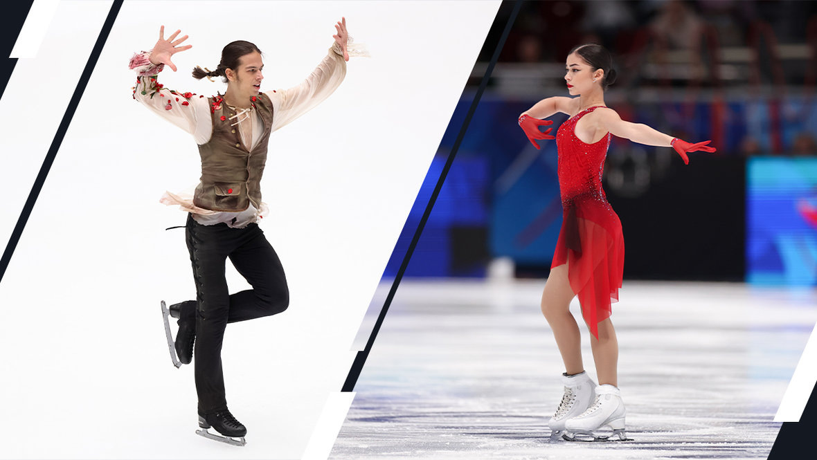    Петр Гуменник и Аделия Петросян.Дарья Исаева