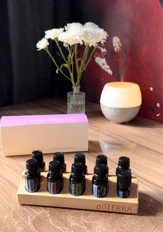Набор "Эфирный дом" - 10 масел по 15 мл + диффузор-ночник