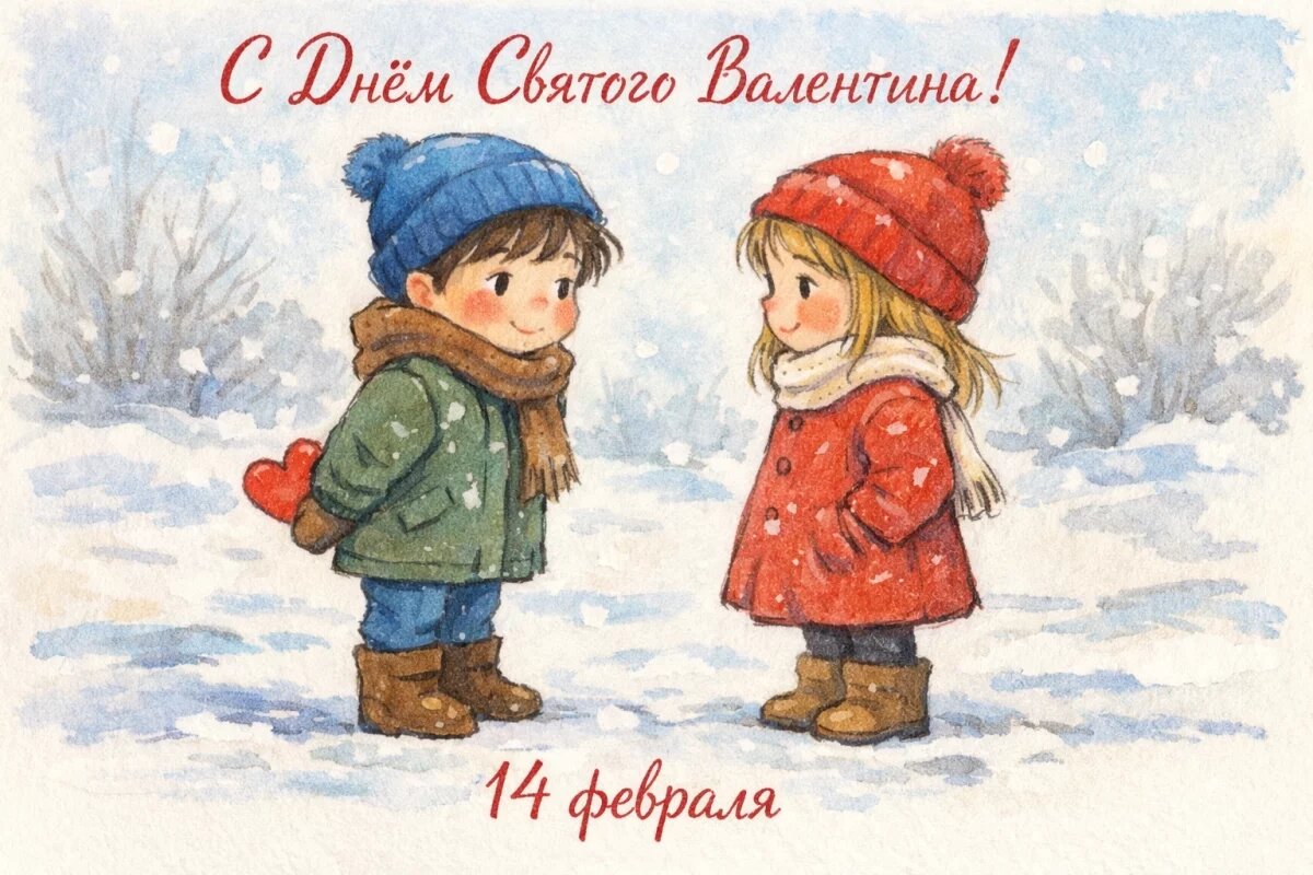    Открытки с Днём святого Валентина 2026.