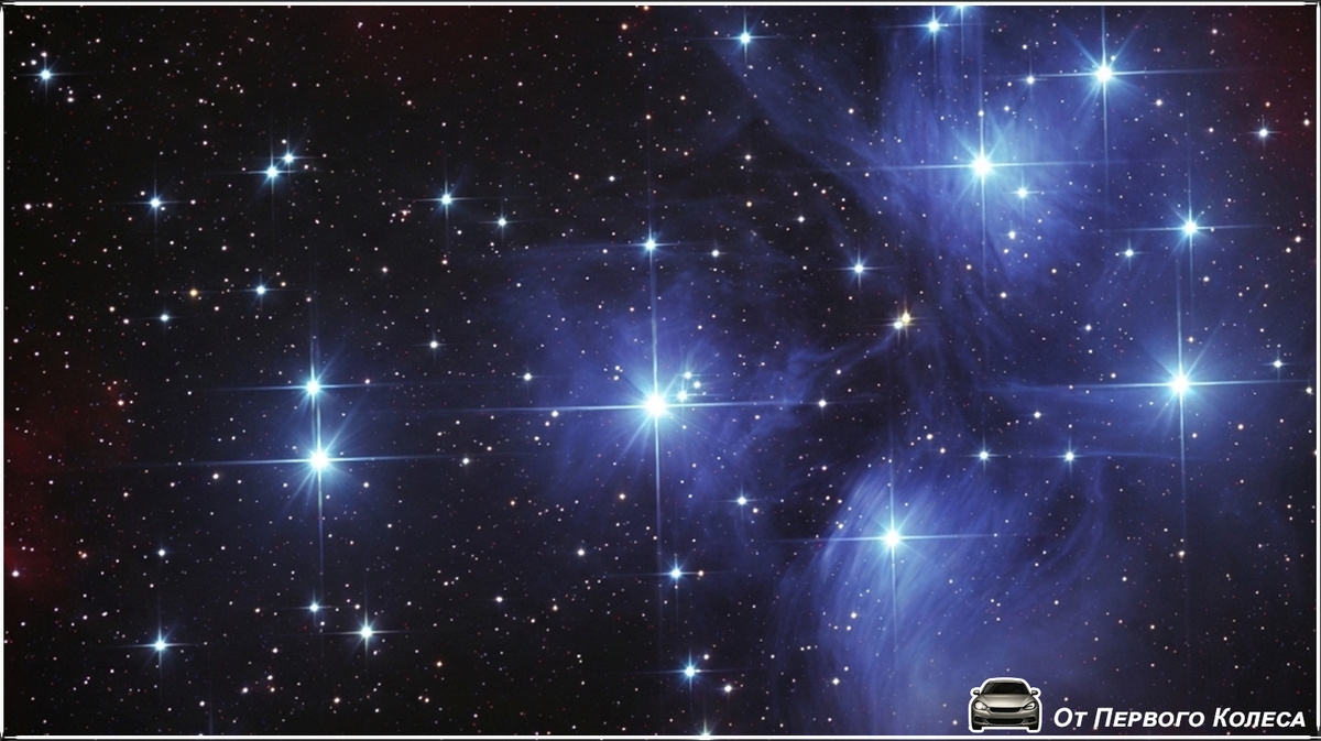 Скопления Плеяды в созвездии Тельца