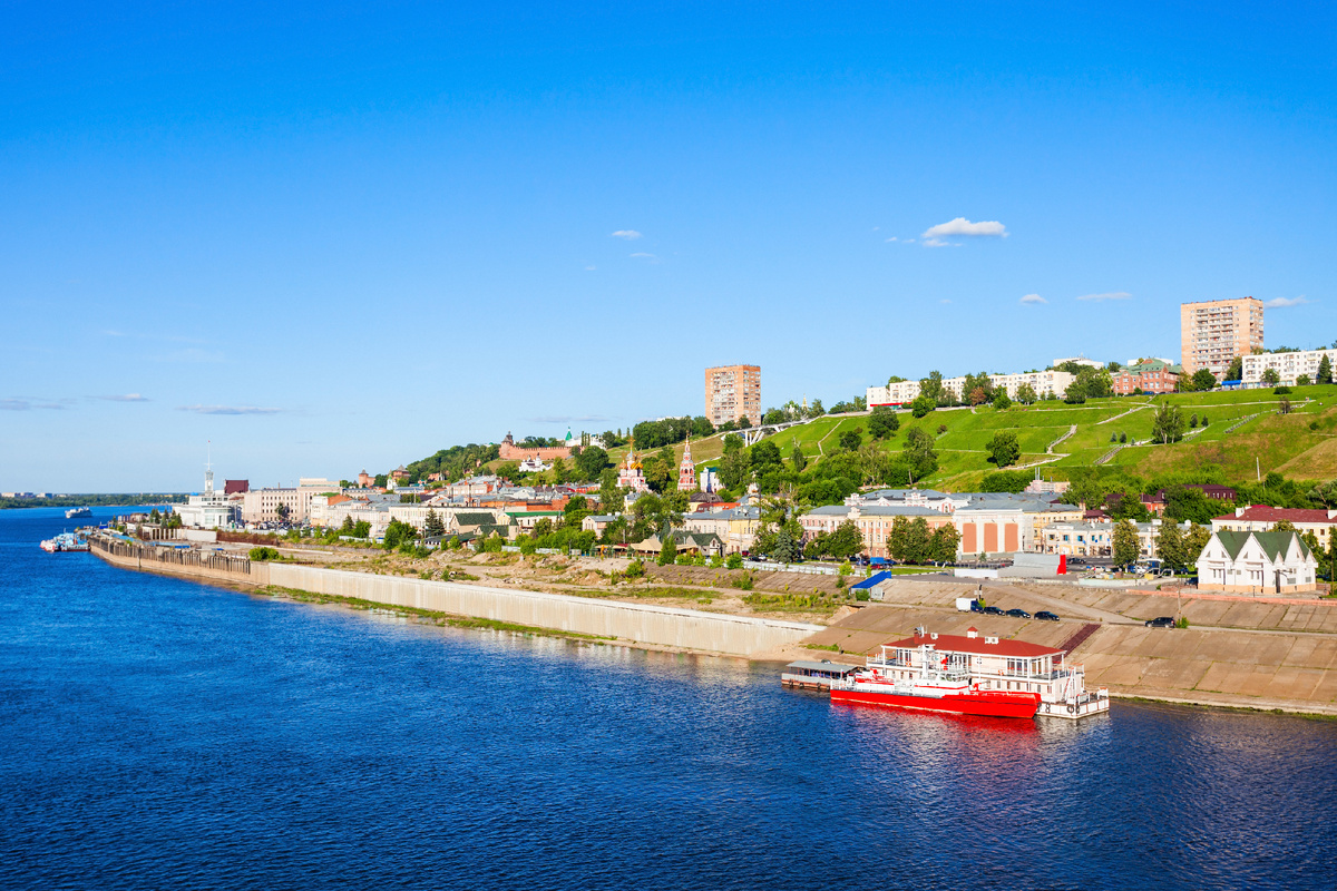 Панорама Нижнего Новгорода с высоты птичьего полета. Источник: Shutterstock