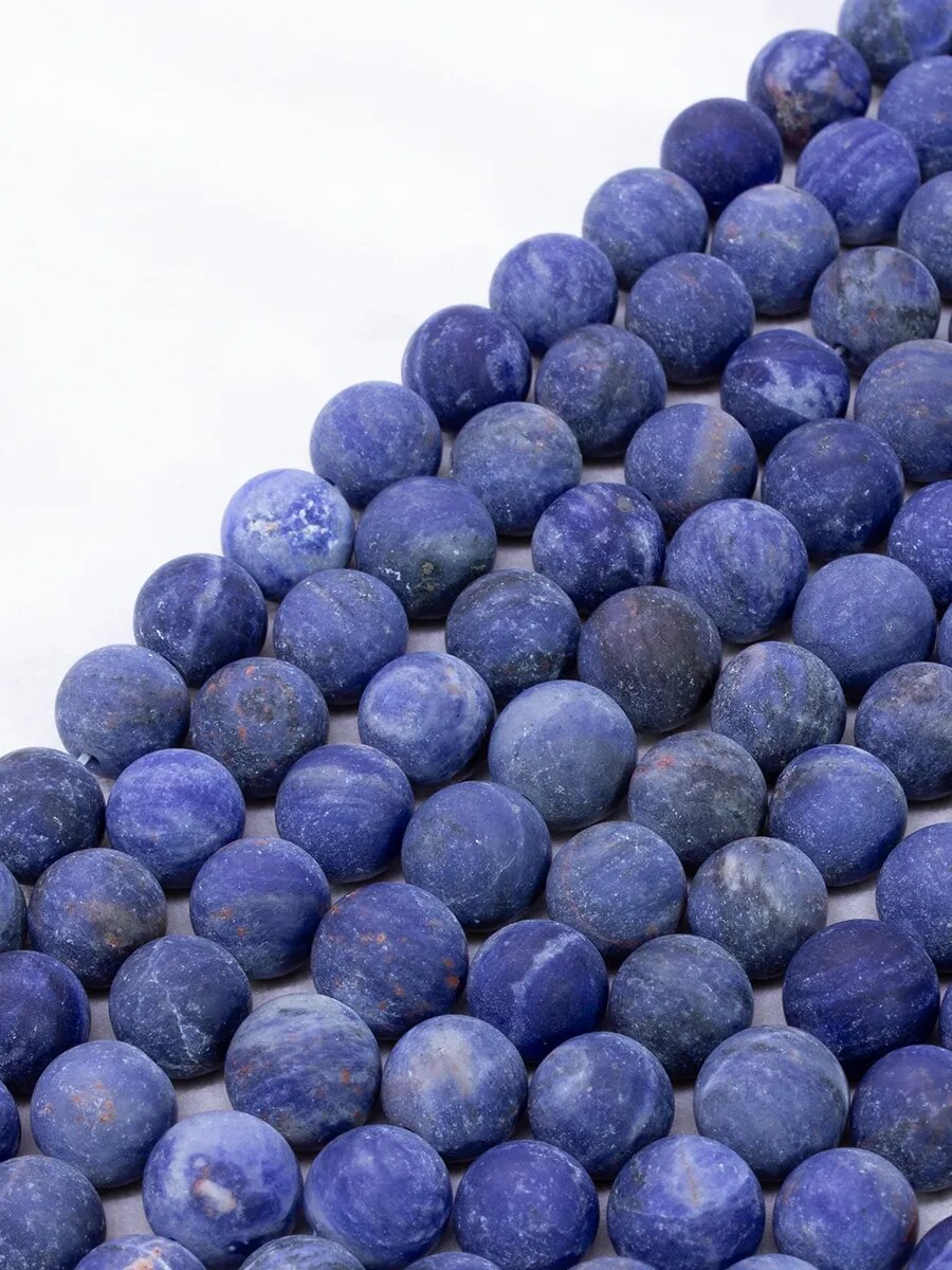 Бусины на нити из натурального камня Содалит 10 мм