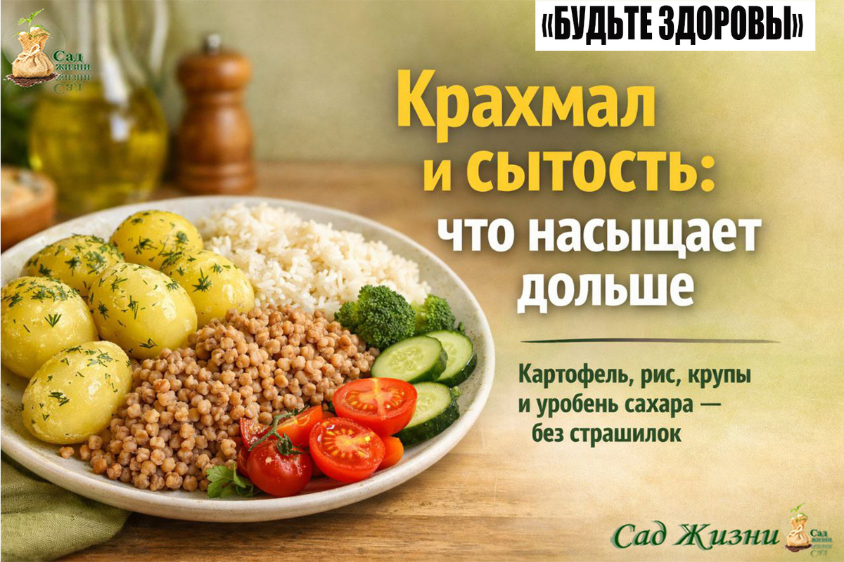 Крахмал и сытость: какие продукты дольше насыщают и как они влияют на уровень сахара