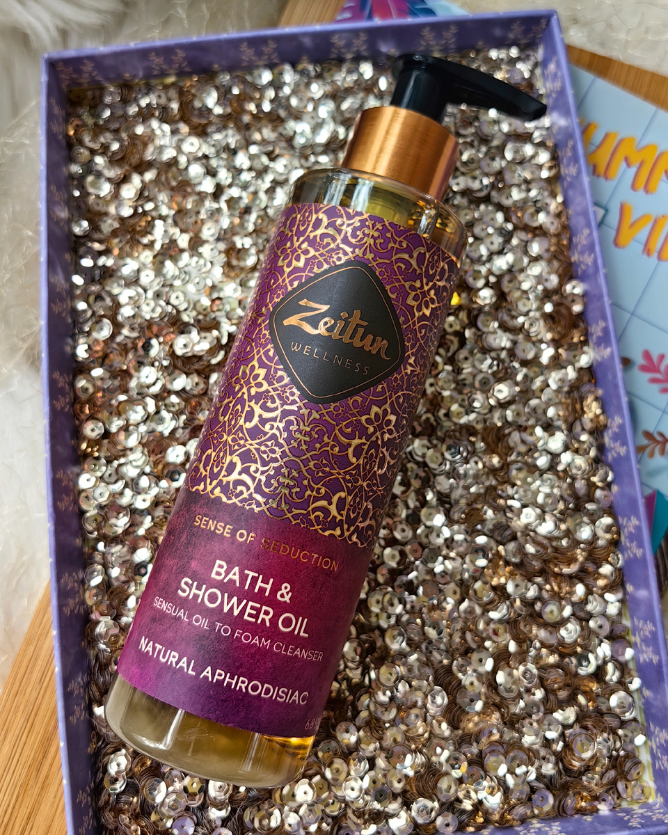 Масло для душа и ванны от бренда "Zeitun", упаковка 