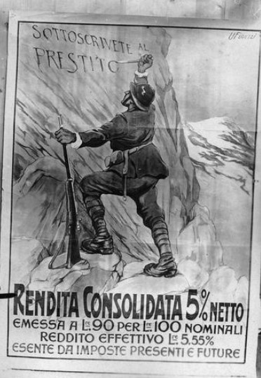 Реклама облигаций военного займа с солдатом Ардити