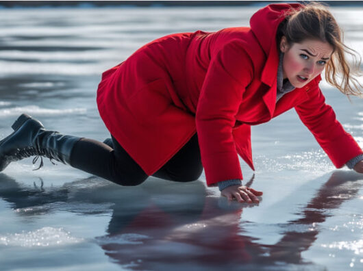    Женщина на льду // Фото: freepik