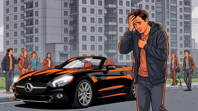 Они смотрят на тачку. Меня будто нет