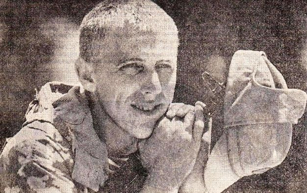 На фото Олийника А. – Один из воинов- «афганцев».  1988г.