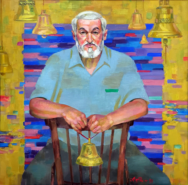 *Курманаевский А. М.Портрет заслуженного работника культуры РФ, искусствоведа В.В. Рязанова. 1999. Из коллекции РОМИИ