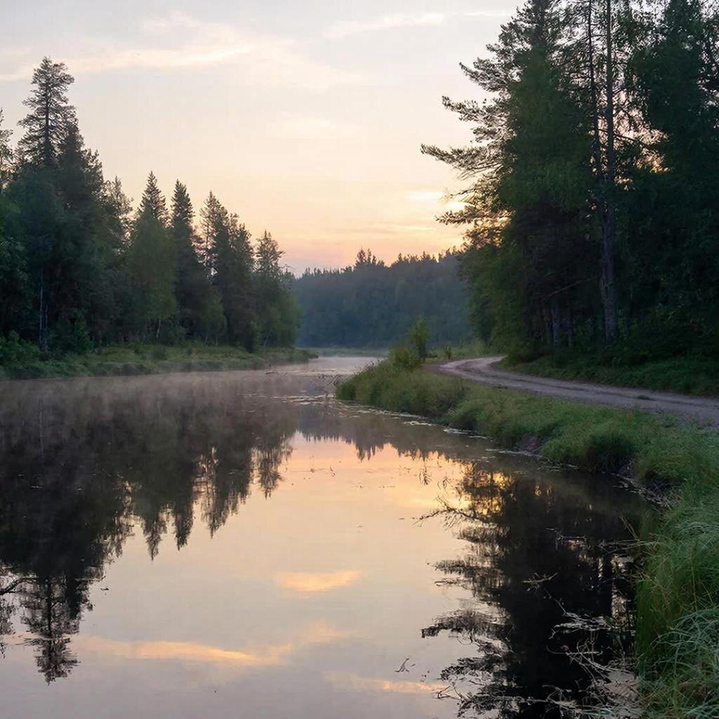 Зеркальная заводь. Что может быть тише?