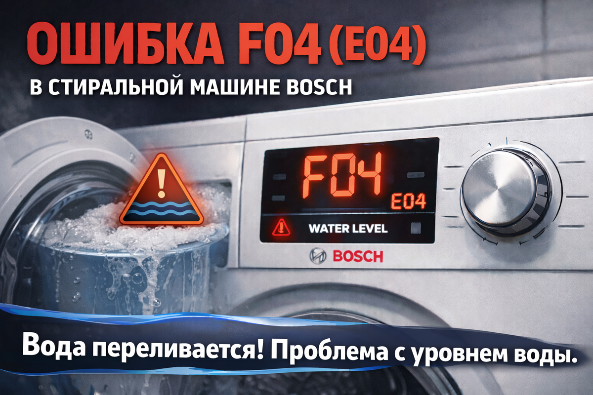 Ошибка F04 (E04) в стиральной машине Bosch