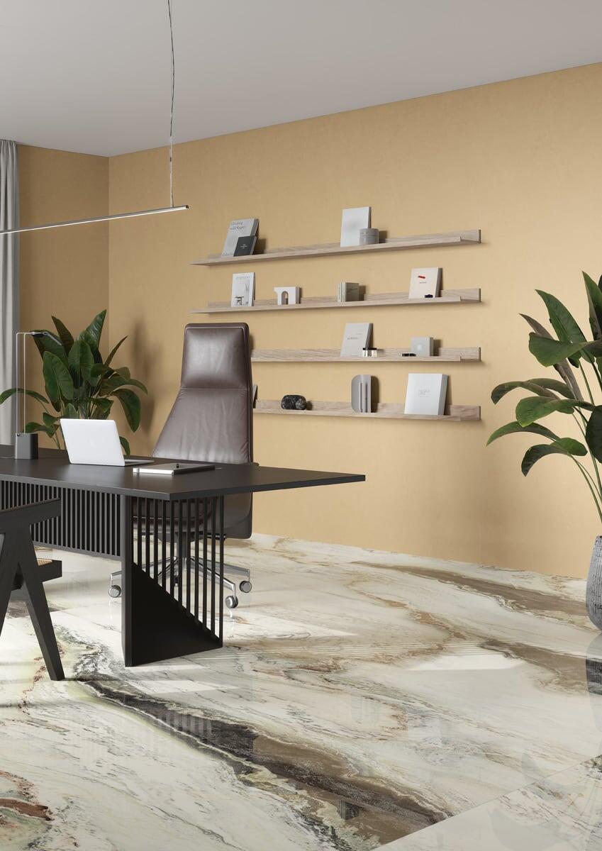 Примеры интерьеров, где активная текстура уравновешена "спокойным" фоном